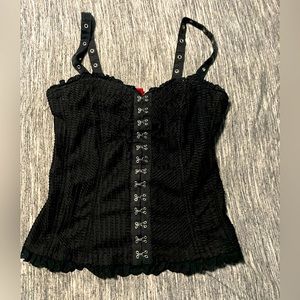 Royal bones black corset top